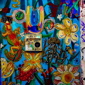 Mur avec boite aux lettres recouverts d'une fresque animalière - France  - collection de photos clin d'oeil, catégorie streetart